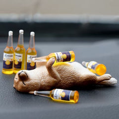 Cute Drunk Puppy Figurines