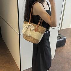 Woven Large Capacity Shoulder Bag