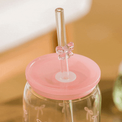Bow Glass with Straw
