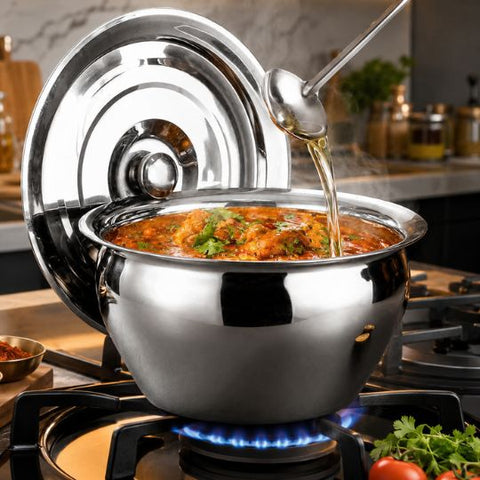 Stainless Steel Handi with Lid