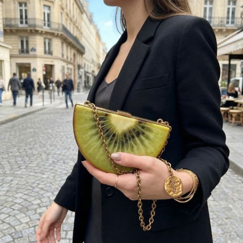 Kiwi & Orange Slice Clutch Bag