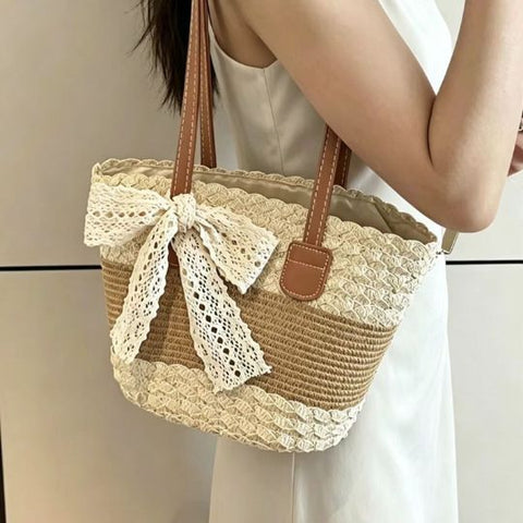 Woven Large Capacity Shoulder Bag