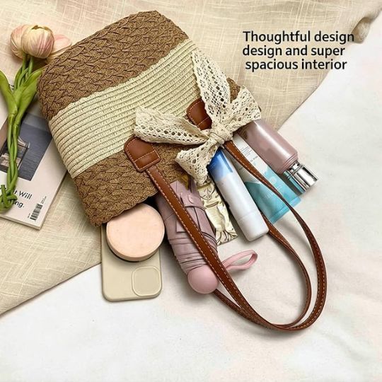 Woven Large Capacity Shoulder Bag