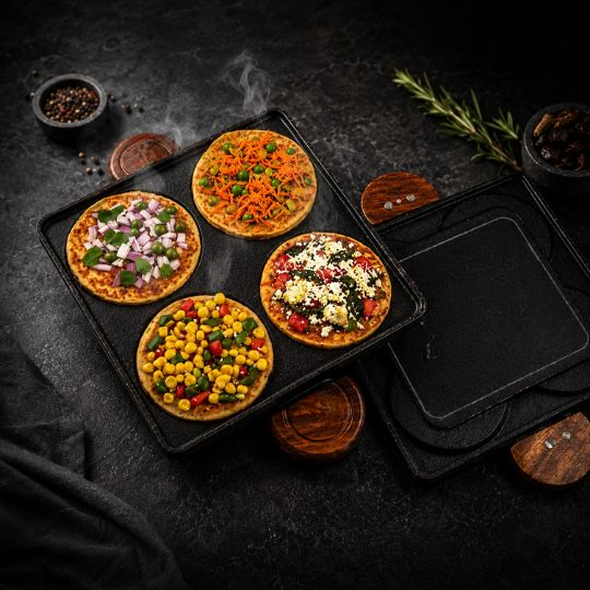 4 Pit Cast Iron Square Pan