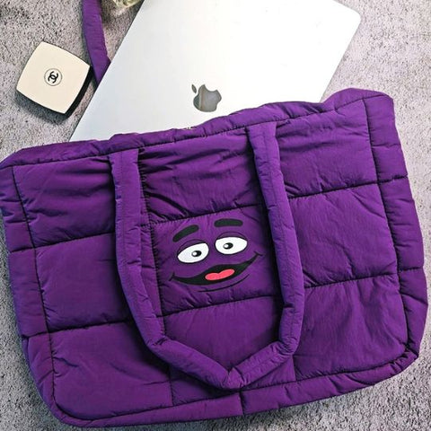 Grimace Puffer Tote Bag