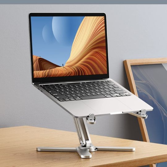 Rotating Laptop Stand – Adjustable Height & Viewing Angle