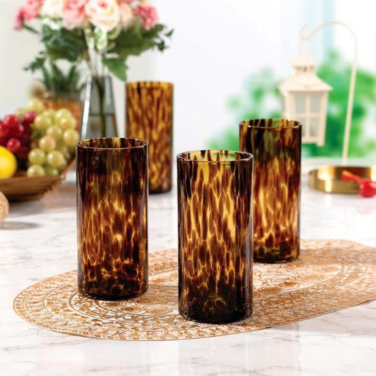 Leopard Drink Glass