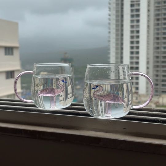 Flamingo Glass Mug – Versatile drinkware
