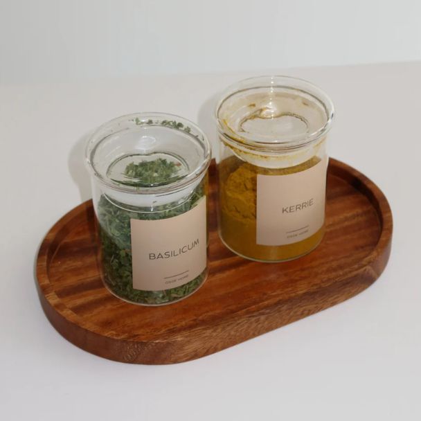 Glass Spice Jar Set