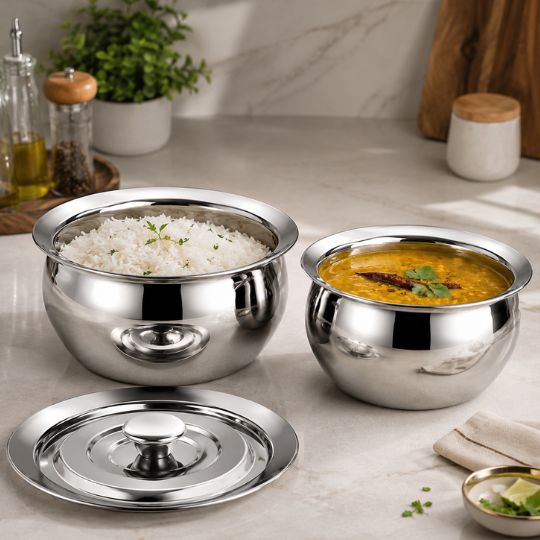 Stainless Steel Handi with Lid
