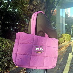 Grimace Puffer Tote Bag