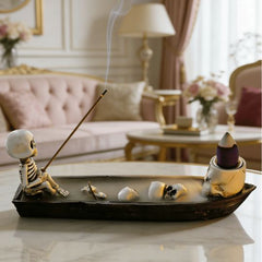 Skull Boat Incense Holder