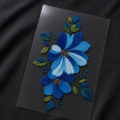 Embroidery Floral Sticker Set