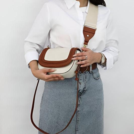 Leather Trim Shoulder Bag