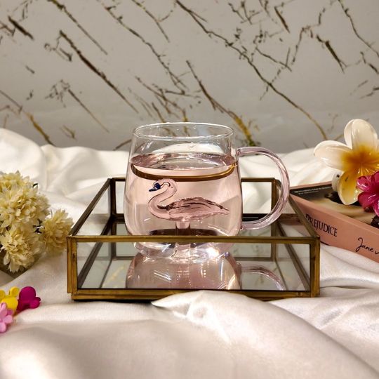 Flamingo Glass Mug – Comfortable serve