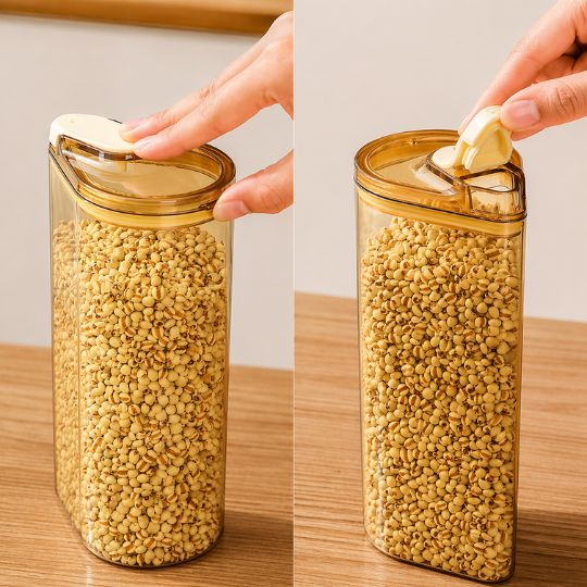 Rotating Grain Storage Container – Multi-Compartment Storage