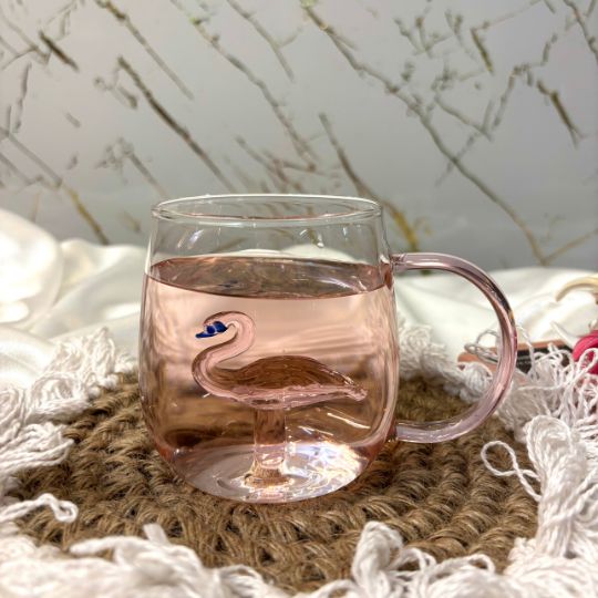 Flamingo Glass Mug