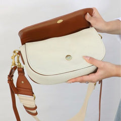 Leather Trim Shoulder Bag