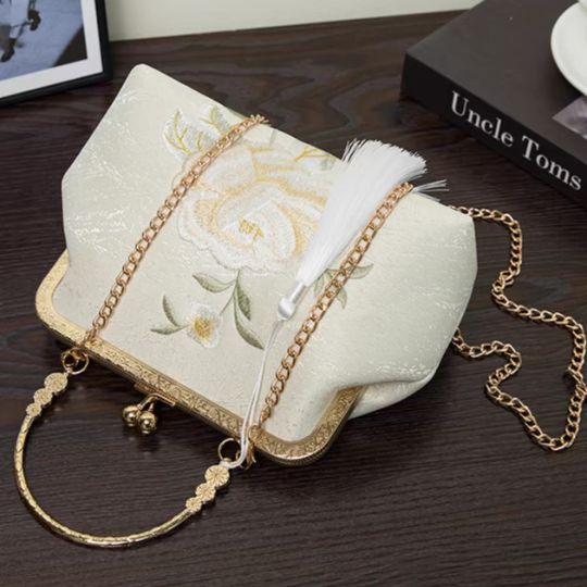 Floral Embroidered Clutch