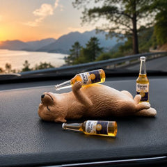 Cute Drunk Puppy Figurines