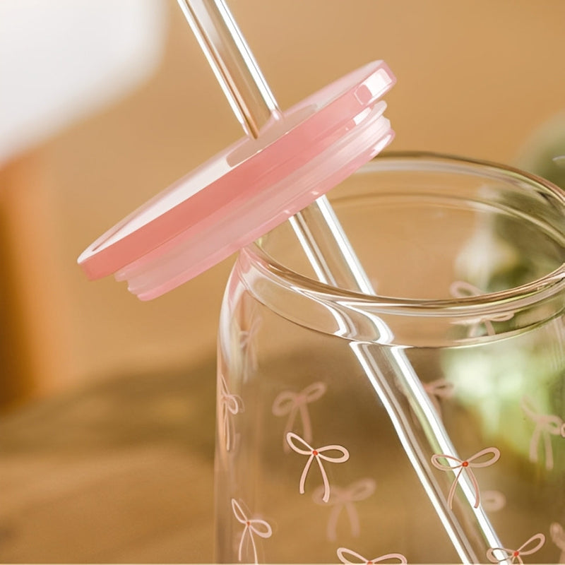 Bow Glass with Straw