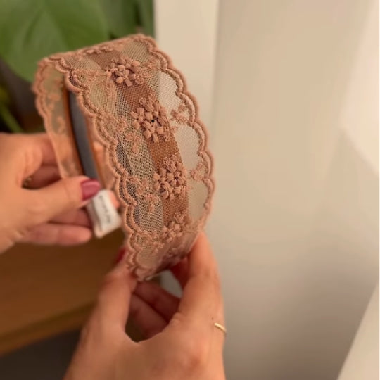 Soft Mesh Lace Hairband – Chic Boho Aesthetic
