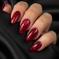 Blooming Rose Nails(Free Jelly Glue + Rubbing Strip)
