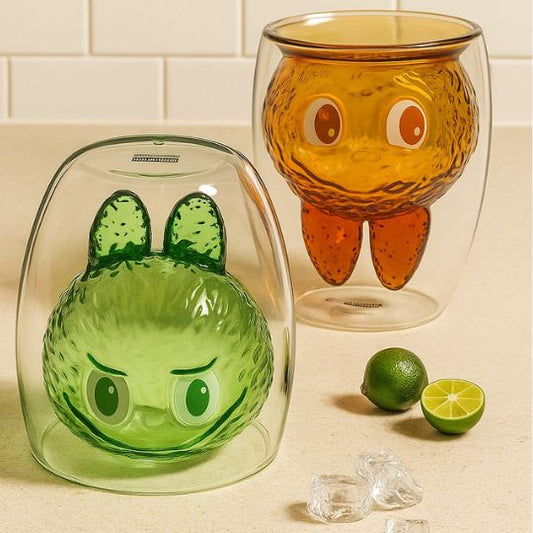 Labubu Double-layer Glass Cup