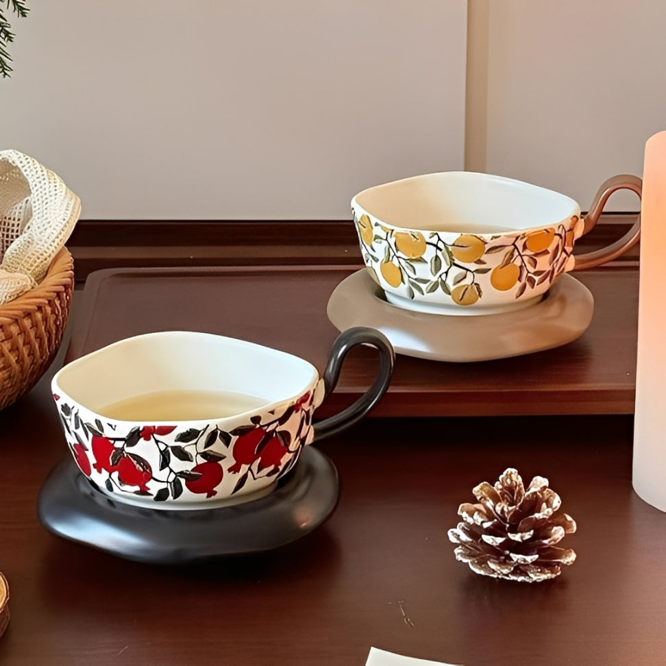 Vintage Flower Cup Set