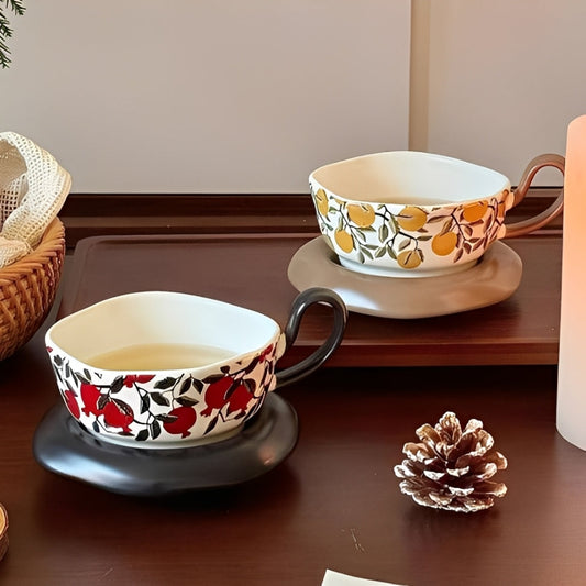 Vintage Flower Cup Set