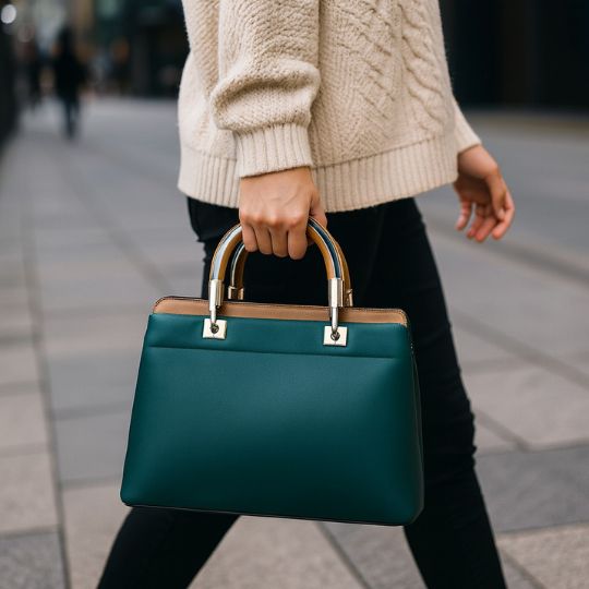 Structured Leather Handbag