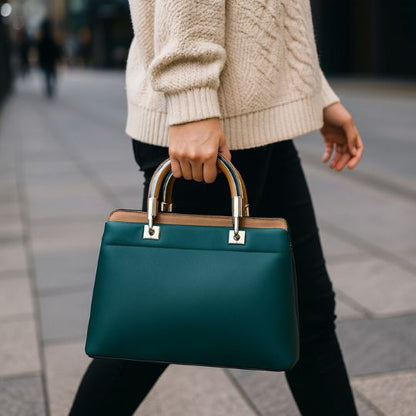 Structured Leather Handbag