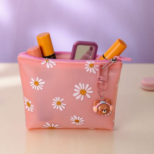 Floral Silicone Makeup Pouch