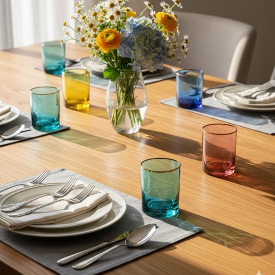 Gold-rim Colored Glass