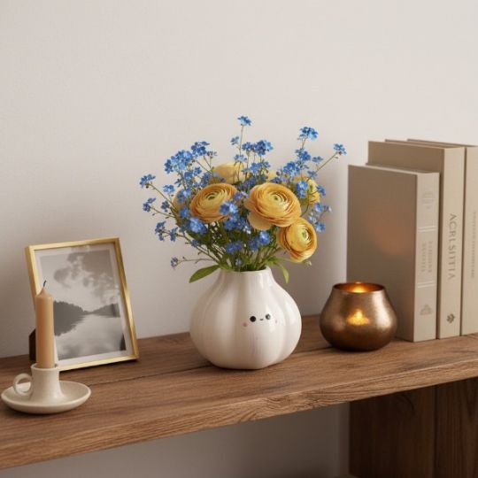 Mini Smiley Ceramic Vase