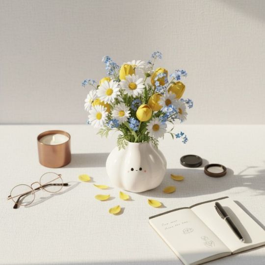 Mini Smiley Ceramic Vase
