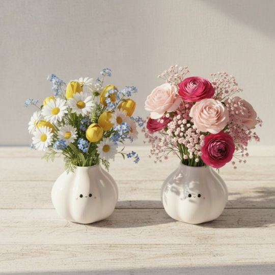 Mini Smiley Ceramic Vase