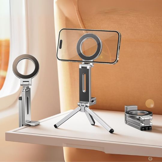 Foldable Magnetic Phone Holder – Lightweight Alloy Build
