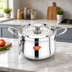 Stainless Steel Strainer Pot with Lock