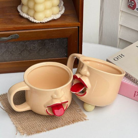 Ceramic Tongue Sticking Out Mug
