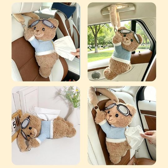 Cute Bear Tissue Box for Car