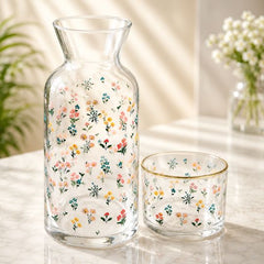 Elegant Floral Glass Set