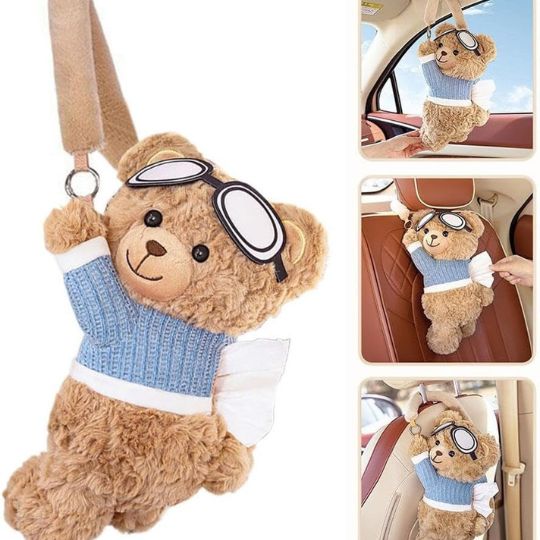 Cute Bear Tissue Box for Car