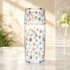 Elegant Floral Glass Set