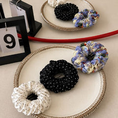 Chic Polka Dot Satin Hair Clip