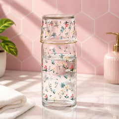 Elegant Floral Glass Set
