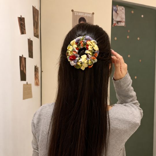 Chic Polka Dot Satin Hair Clip