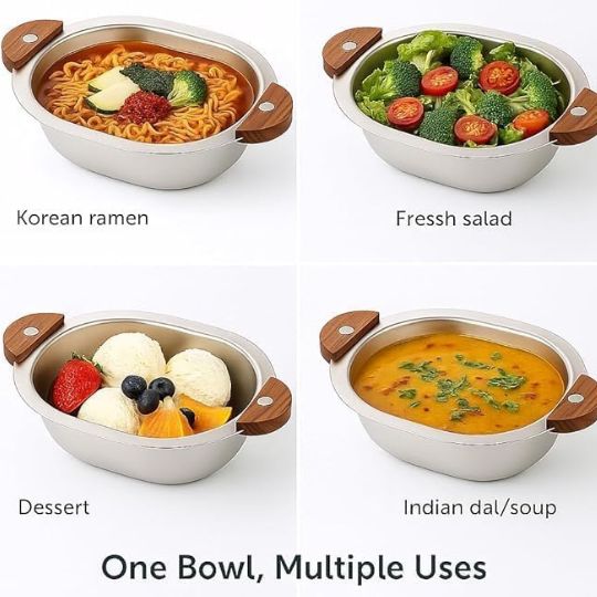 Woodgrip Steel Bowl
