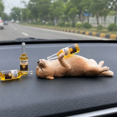 Cute Drunk Puppy Figurines