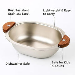 Woodgrip Steel Bowl